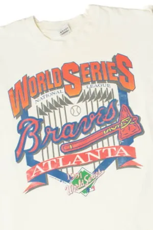 1991 Vintage World Series Atlanta Braves Single Stitch T-Shirt
