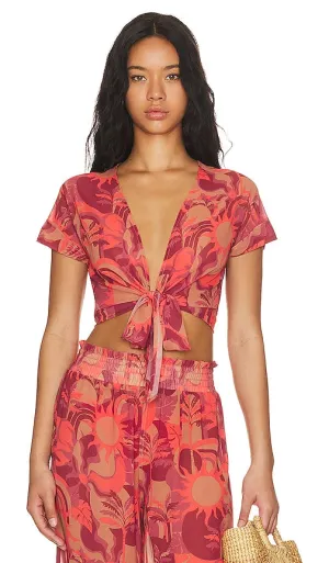 BEACH RIOT X Revolve Quinn Top in Red