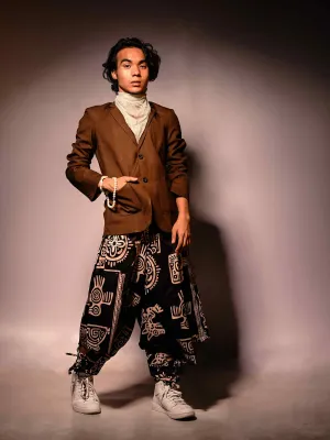 Black Arabian Nights Harem Pants for Men For Travel Yoga Dance