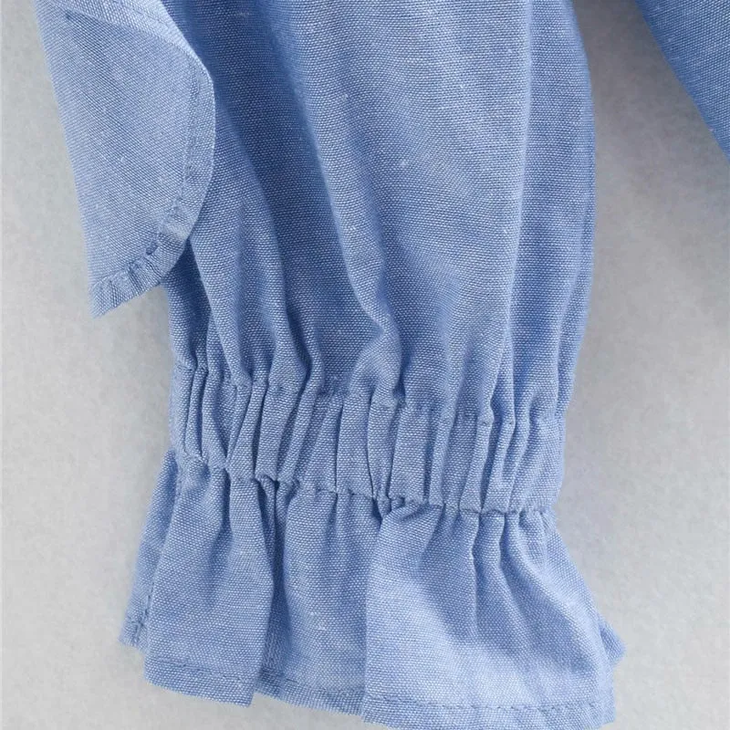 BLOUSE WITH RUFFLE TRIMS