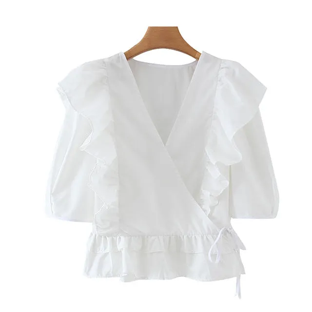 BLOUSE WITH RUFFLES
