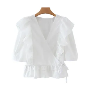 BLOUSE WITH RUFFLES