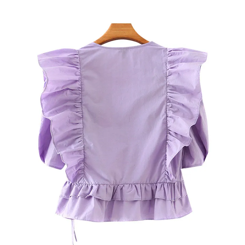BLOUSE WITH RUFFLES