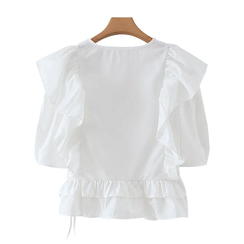 BLOUSE WITH RUFFLES