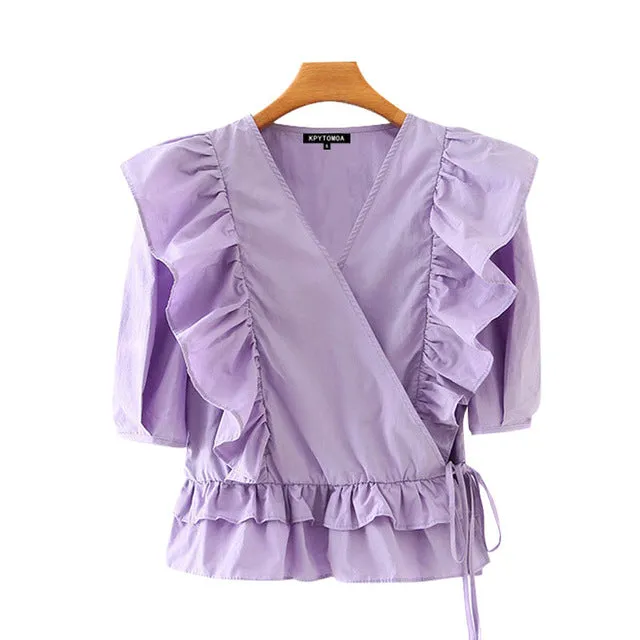 BLOUSE WITH RUFFLES