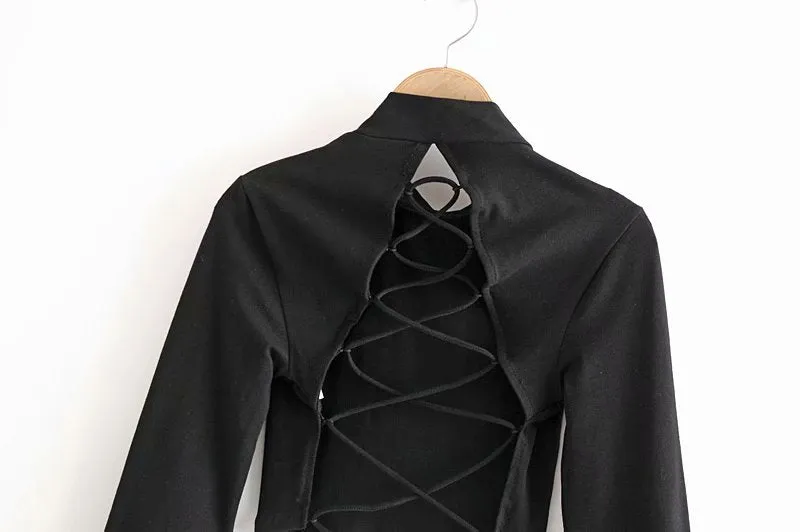 DRAWSTRING CROPPED BLOUSE
