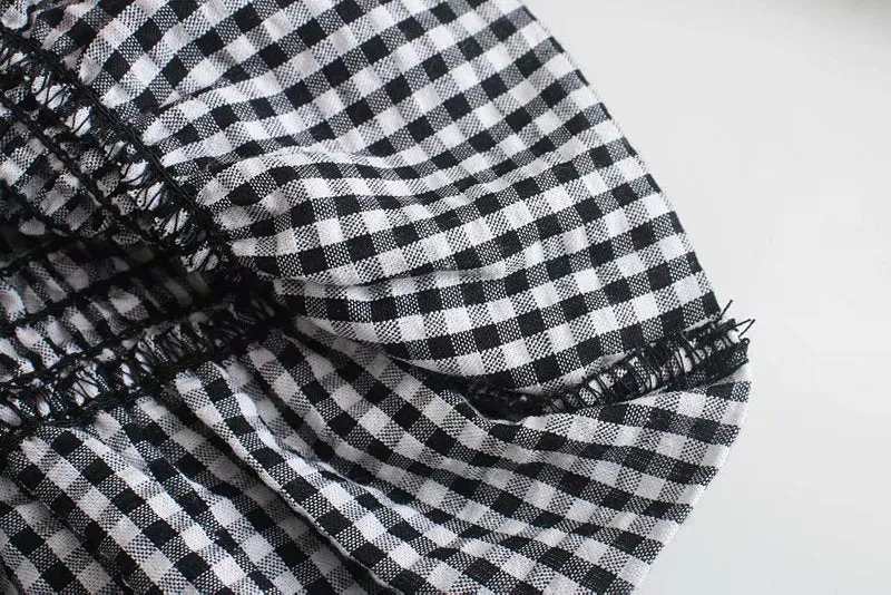 ELASTIC SMOCKED RUFFLED CROPPED BLOUSE