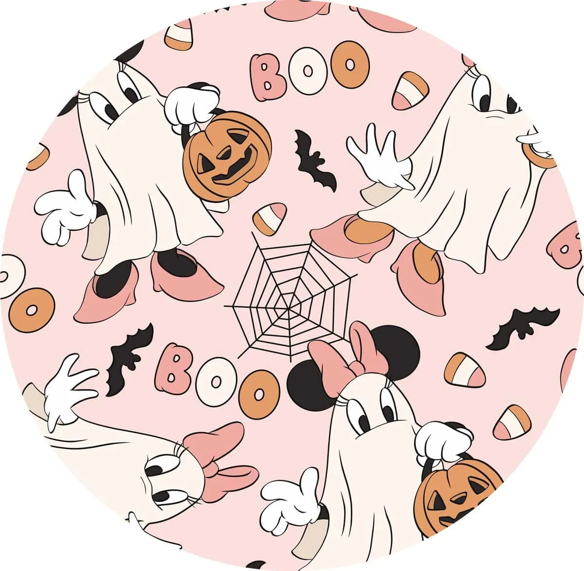 Magic Halloween Mini Ghosts - Girls Bamboo Twirl Dress