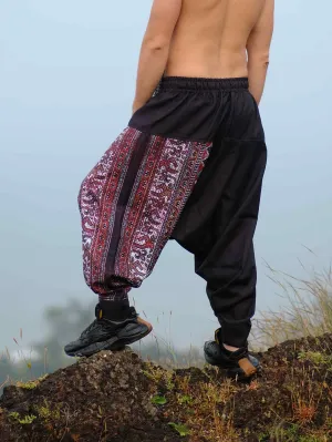 Men's Boho Rage Flare Hippy Balloon Harem Pants for Travel Dance Yoga