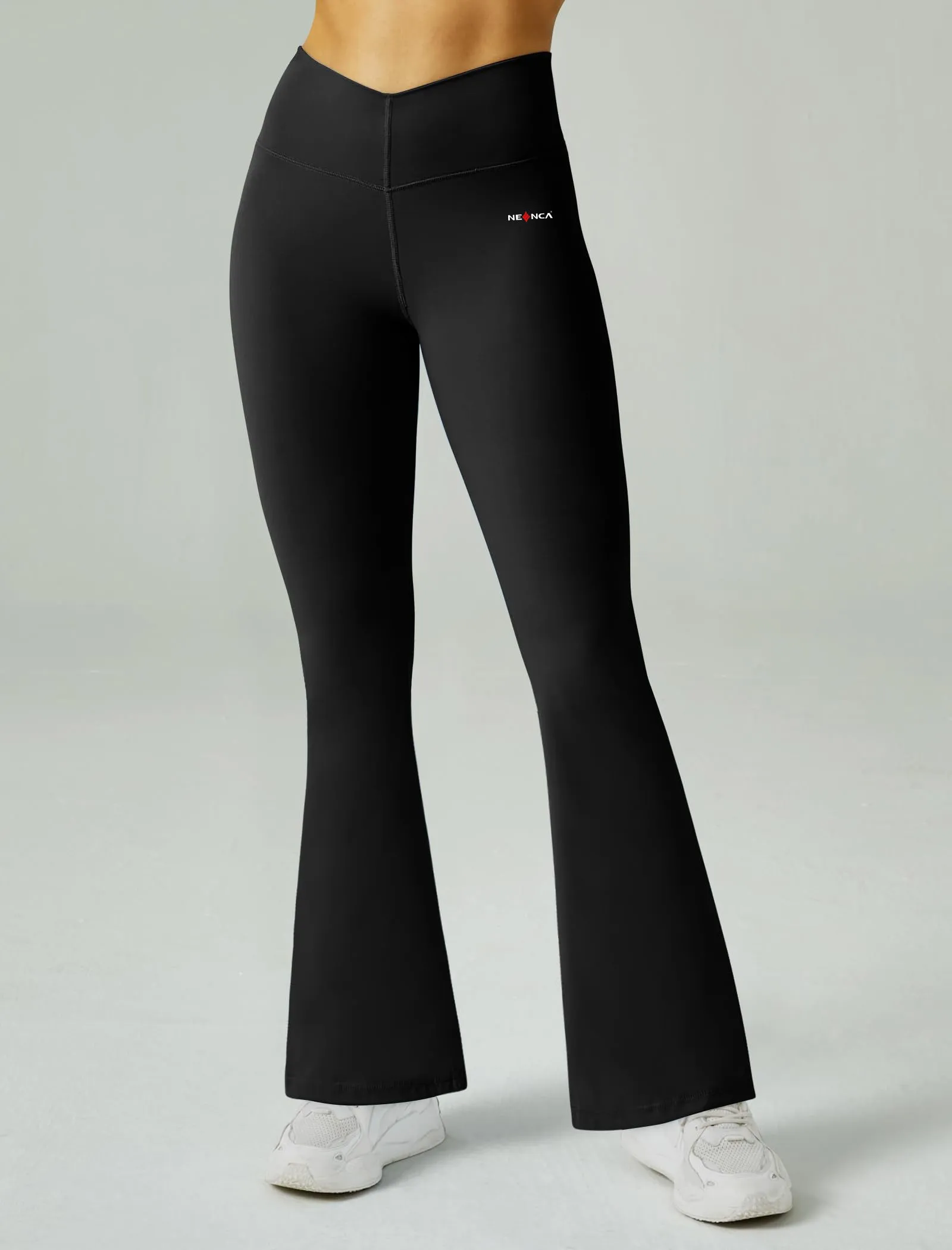 NEENCA women's flared yoga pants V waist flared leggings high waist flared pants  fitness pants belly control pants