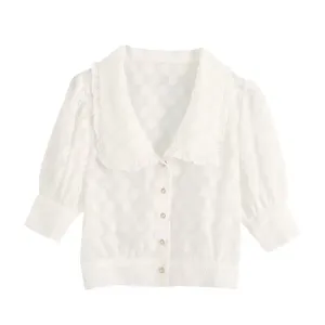 SEMI-SHEER POLKA DOT BLOUSE