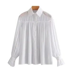 SEMI SHEER WHITE BLOUSE