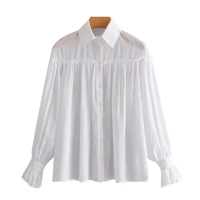 SEMI SHEER WHITE BLOUSE