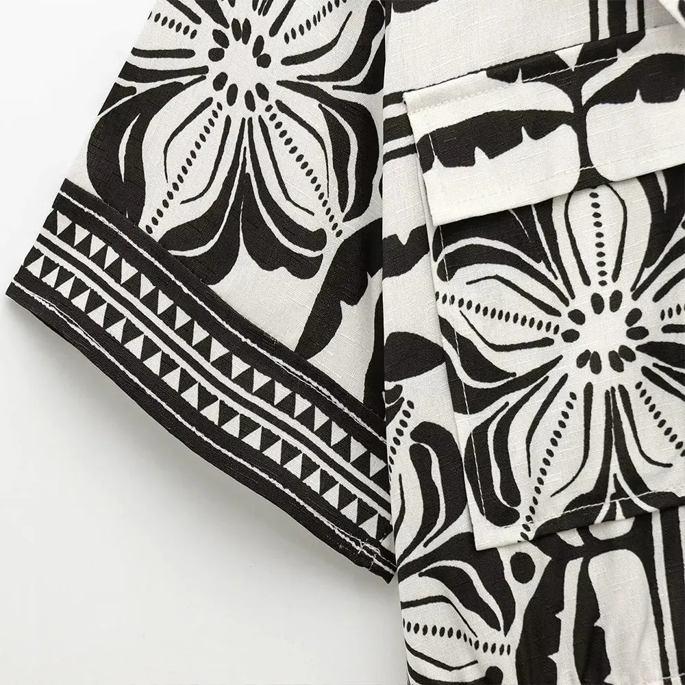 Vera | Women's Floral Print Short Blouses