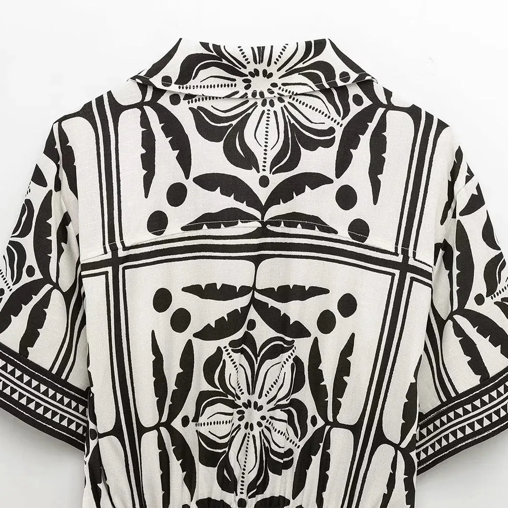 Vera | Women's Floral Print Short Blouses