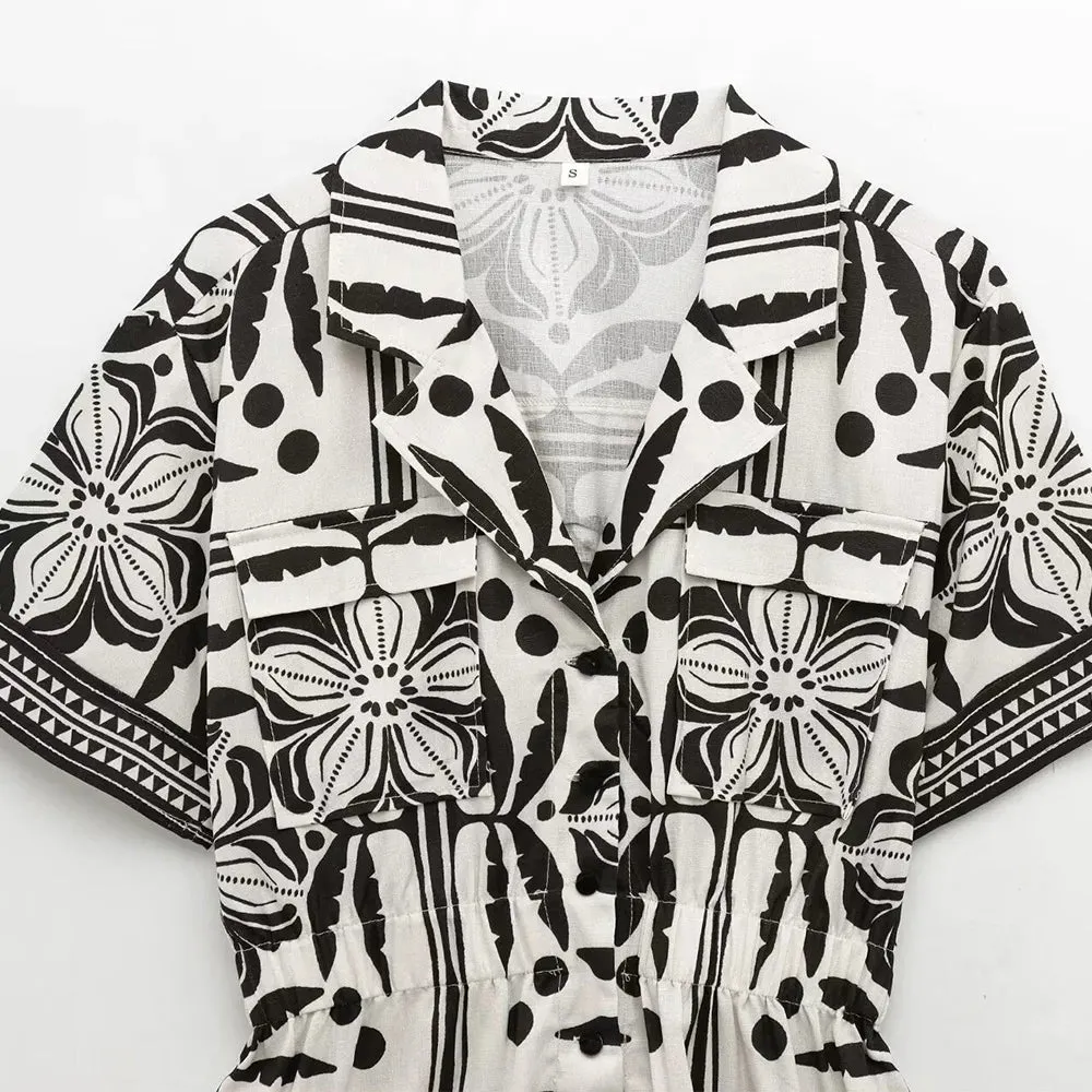 Vera | Women's Floral Print Short Blouses